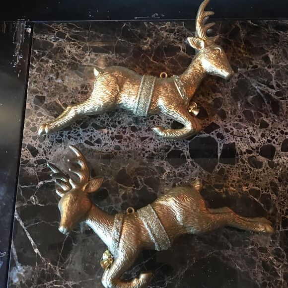 1 GOLDEN Leaping Reindeer Ornament! - Picture 2 of 15